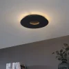QAZQA Moderne Deckenleuchte Schwarz 40cm inkl. LED 3-Stufen Dimmbar - Morning