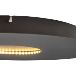 QAZQA Moderne Deckenleuchte Schwarz 40cm inkl. LED 3-Stufen Dimmbar - Morning