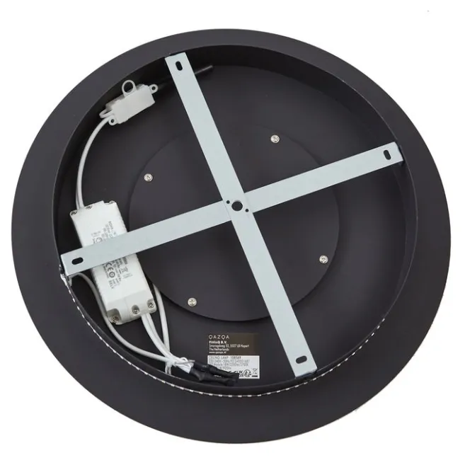 QAZQA Moderne Deckenleuchte Schwarz 40cm inkl. LED 3-Stufen Dimmbar - Morning