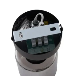 QAZQA Moderne Deckenleuchte Schwarz mit rundem Rauchglas - Cilin