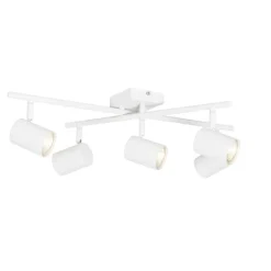 QAZQA Moderne Deckenleuchte weiß 5-flammig verstellbar quadratisch - Jeana