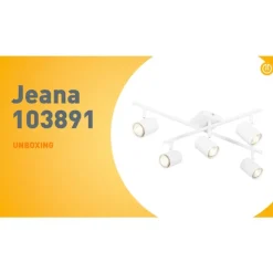 QAZQA Moderne Deckenleuchte weiß 5-flammig verstellbar quadratisch - Jeana