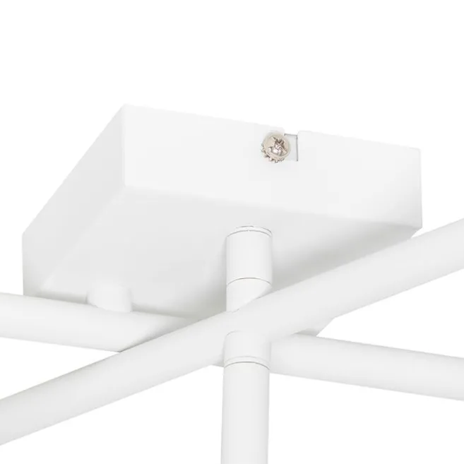 QAZQA Moderne Deckenleuchte weiß 5-flammig verstellbar quadratisch - Jeana