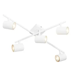 QAZQA Moderne Deckenleuchte weiß 5-flammig verstellbar quadratisch - Jeana