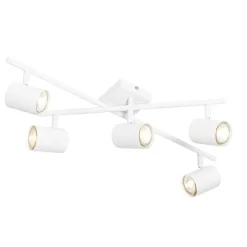 QAZQA Moderne Deckenleuchte weiß 5-flammig verstellbar quadratisch - Jeana