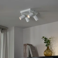 QAZQA Moderne Deckenleuchte weiß 4-flammig verstellbar quadratisch - Jeana