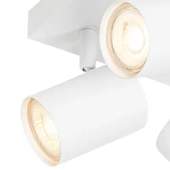 QAZQA Moderne Deckenleuchte weiß 4-flammig verstellbar quadratisch - Jeana