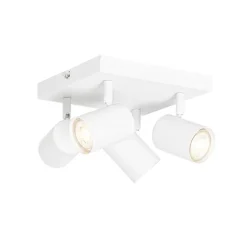 QAZQA Moderne Deckenleuchte weiß 4-flammig verstellbar quadratisch - Jeana