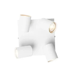 QAZQA Moderne Deckenleuchte weiß 4-flammig verstellbar quadratisch - Jeana