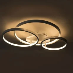 QAZQA Moderne Deckenleuchte weiß inkl. LED und Dimmer Rondas