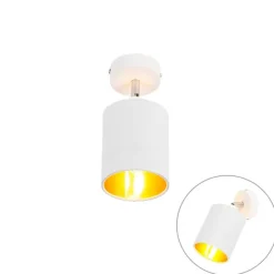 QAZQA Moderne Deckenleuchte weiß verstellbar - Lofty