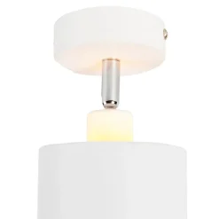 QAZQA Moderne Deckenleuchte weiß verstellbar - Lofty