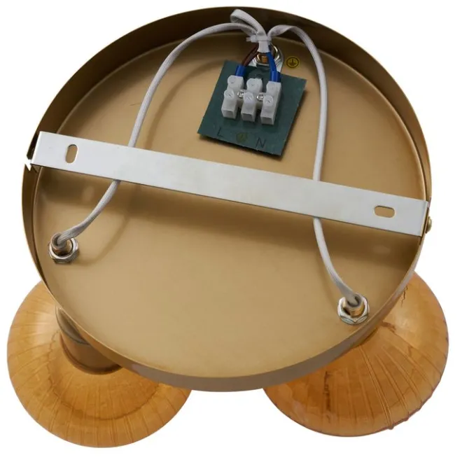 QAZQA Moderne Deckenstrahler Gold mit Bernstein Glas rund 3-flammig - Teddy