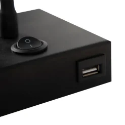 QAZQA Moderne flexible Wandleuchte USB schwarz - Zeno