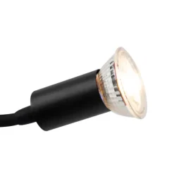 QAZQA Moderne flexible Wandleuchte USB schwarz - Zeno