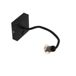 QAZQA Moderne flexible Wandleuchte USB schwarz - Zeno