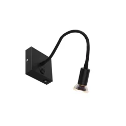 QAZQA Moderne flexible Wandleuchte USB schwarz - Zeno