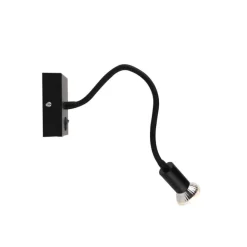 QAZQA Moderne flexible Wandleuchte USB schwarz - Zeno