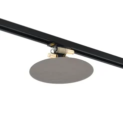 QAZQA Moderne gunmetal Deckenleuchte für Schienenbeleuchtungssystem 1-phasig 2-Lichter - Iconic Pulley