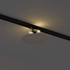 QAZQA Moderne gunmetal Deckenleuchte für Schienenbeleuchtungssystem 1-phasig 2-Lichter - Iconic Pulley