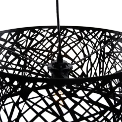 Honsel Moderne hanglamp zwart - Ludwig