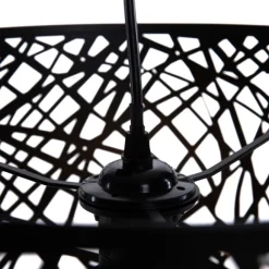 Honsel Moderne hanglamp zwart - Ludwig