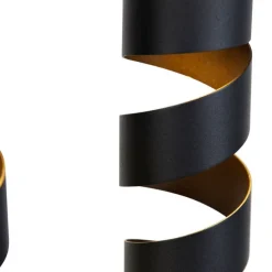 Trio Leuchten Moderne hanglamp zwart 6-lichts - Stream