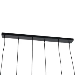 Trio Leuchten Moderne hanglamp zwart 6-lichts - Stream