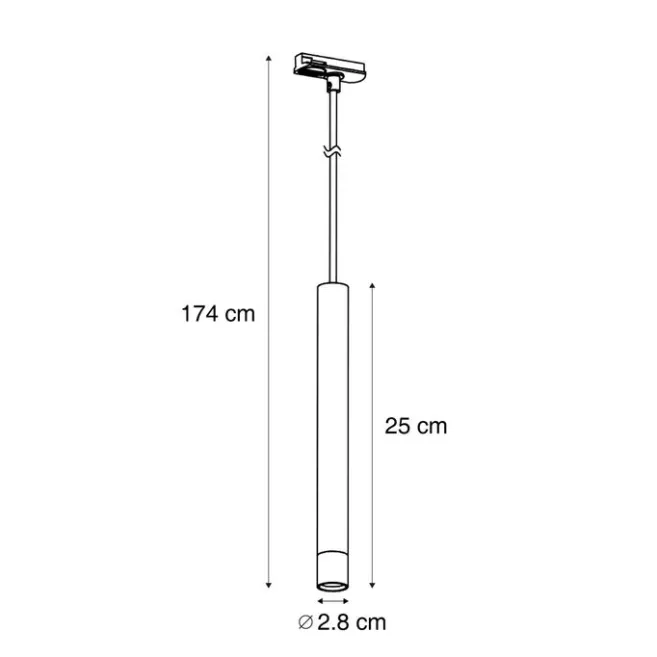 QAZQA Moderne Hängelampe Beige mit Weiß für 1-Phasen-Schienensystem - Iconic Frini