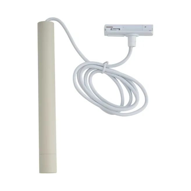 QAZQA Moderne Hängelampe Beige mit Weiß für 1-Phasen-Schienensystem - Iconic Frini