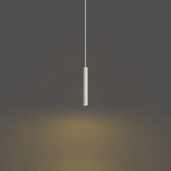 QAZQA Moderne Hängelampe Beige mit Weiß für 1-Phasen-Schienensystem - Iconic Frini