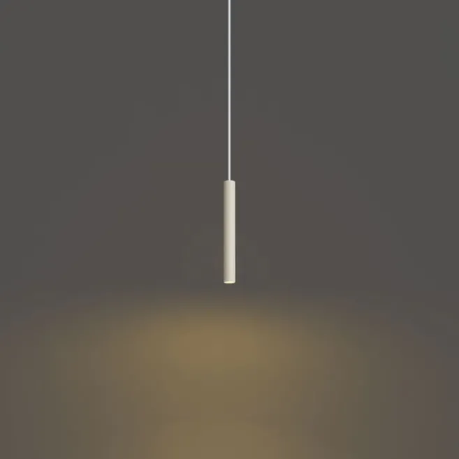 QAZQA Moderne Hängelampe Beige mit Weiß für 1-Phasen-Schienensystem - Iconic Frini