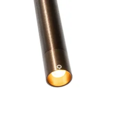 QAZQA Moderne Hängelampe Dunkelbronze für 1-phasiges Schienensystem - Iconic Frini