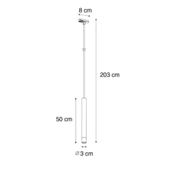 QAZQA Moderne Hängelampe Dunkelbronze für 1-phasiges Schienensystem - Iconic Frini