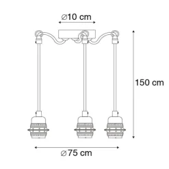 QAZQA Moderne Hängelampe Gold - Cava 3