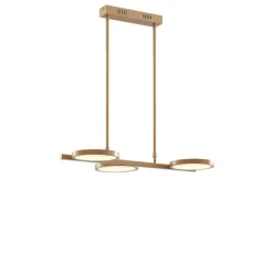 QAZQA Moderne Hängelampe Gold inkl. LED 3-stufig dimmbar 3-flammig - Vivé