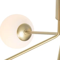 QAZQA Moderne Hängelampe Gold mit Opalglas 5-flammig - Coby