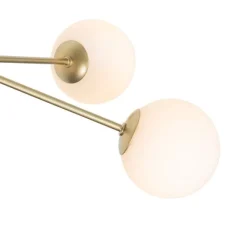 QAZQA Moderne Hängelampe Gold mit Opalglas 5-flammig - Coby