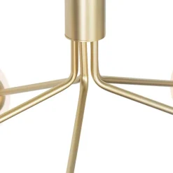 QAZQA Moderne Hängelampe Gold mit Opalglas 5-flammig - Coby