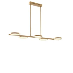 QAZQA Moderne Hängelampe inkl. LED 3-stufig dimmbar gold 5-flammig - Vivé
