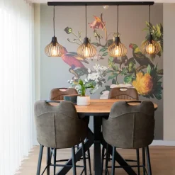 QAZQA Moderne Hängelampe schwarz 4-Licht - Sapphira