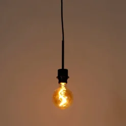 QAZQA Moderne Hängelampe schwarz ohne Schirm - Combi 1