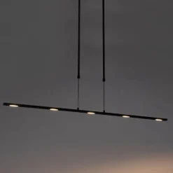QAZQA Moderne Hängelampe schwarz inkl. LED Dimmbar - Bold