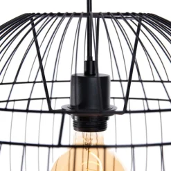 Honsel Moderne Hängelampe schwarz 38 cm - Sphaera