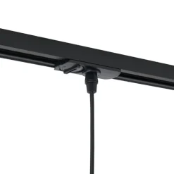 QAZQA Moderne Hängelampe schwarz mit Rauchglas für 1-Phasen-Schienensystem - Iconic Lava