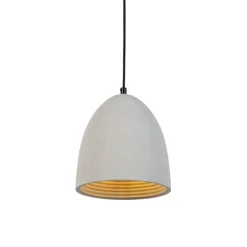 Paul Neuhaus Moderne Hängelampe Schwarz mit grauem Beton - Eton