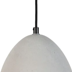 Paul Neuhaus Moderne Hängelampe Schwarz mit grauem Beton - Eton