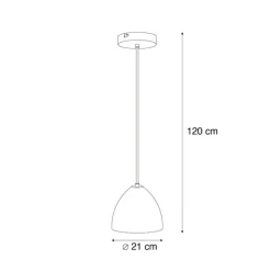 Paul Neuhaus Moderne Hängelampe Schwarz mit grauem Beton - Eton