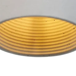 Paul Neuhaus Moderne Hängelampe Schwarz mit grauem Beton - Eton