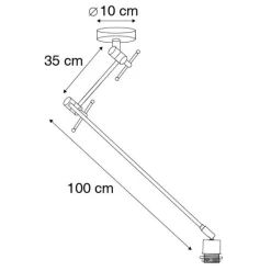 QAZQA Moderne Hängelampe schwarz ohne Lampenschirm - Blitz I